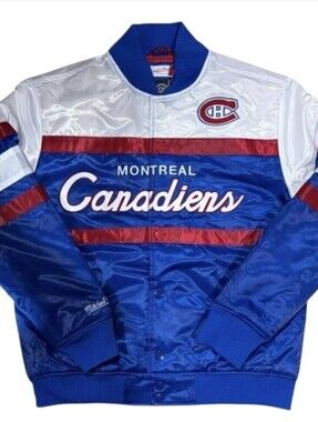 Mitchell & Ness ($260) Montreal Canadians Heavyweight Satin Full Snap Jacket New